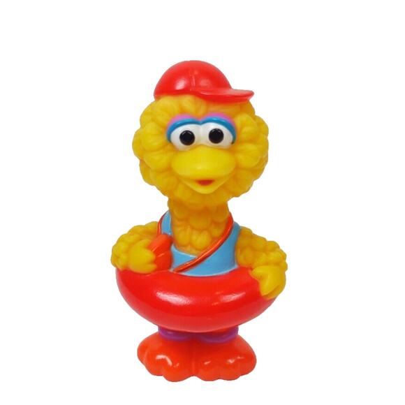 Vintage Jim Henson Productions Big Bird Toy 4.5” Plastic Figure #44 Excellent - Picture 1 of 6